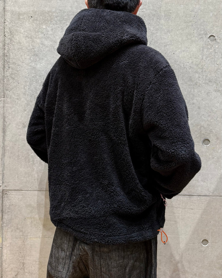 TSTS / FLEECE HOODIE / BLACK / 25AMM0101