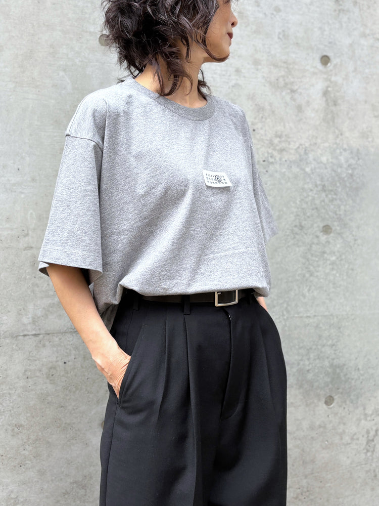 MM⑥ Maison Margiela / ラベル コットン ジャージーTシャツ / GRAY / S52GC0367M20170