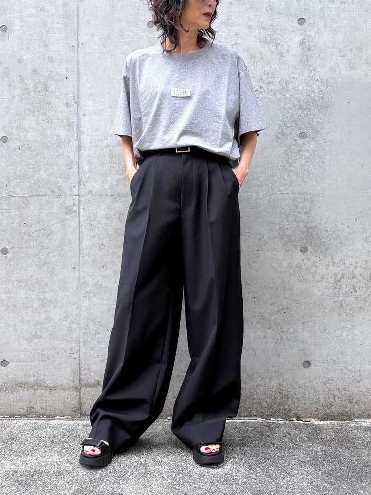MM⑥ Maison Margiela / ラベル コットン ジャージーTシャツ / GRAY / S52GC0367M20170