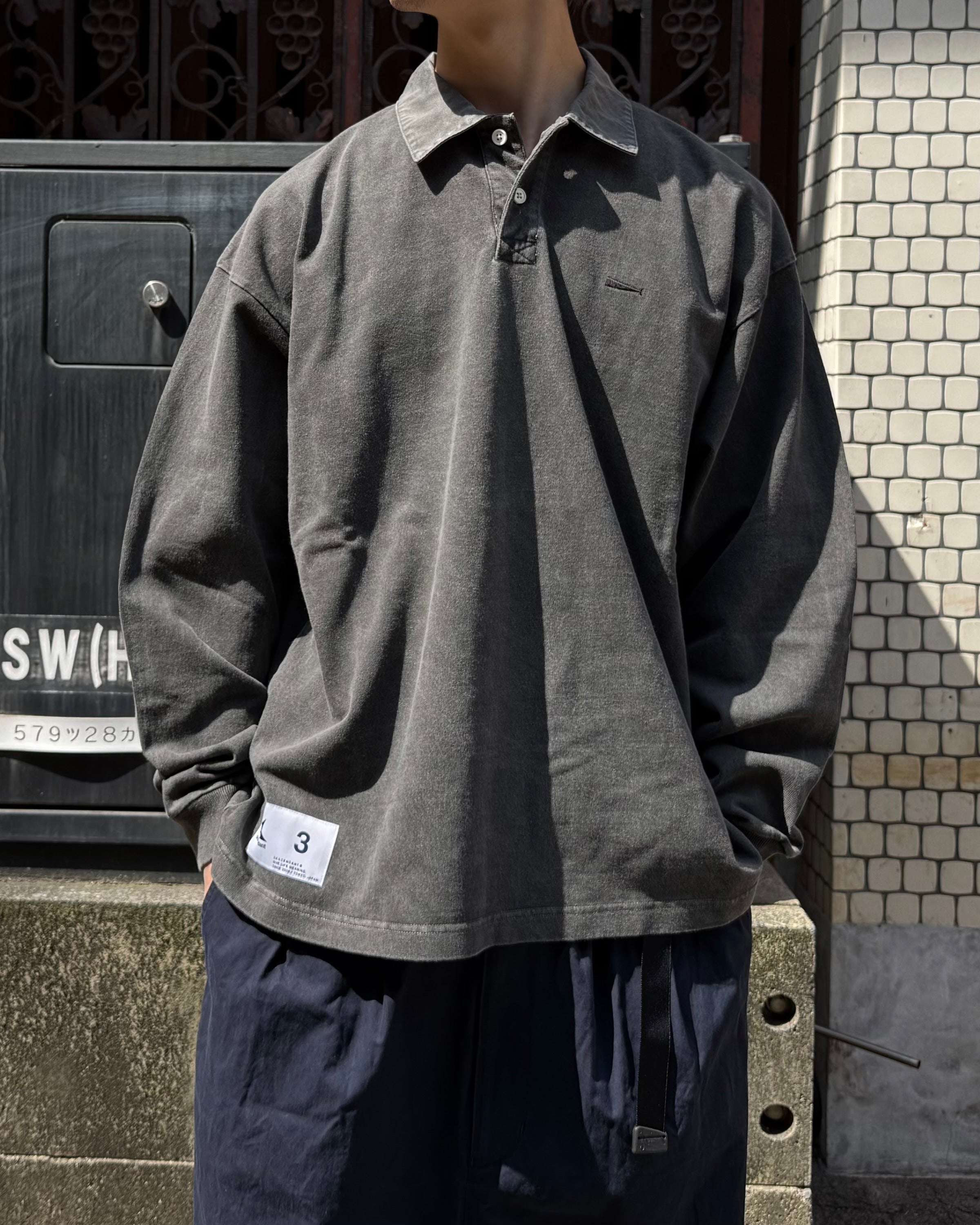 DESCENDANT / PUBA POLO LS PIGMENT DYE / BLUE / 261ATDS-CSM06