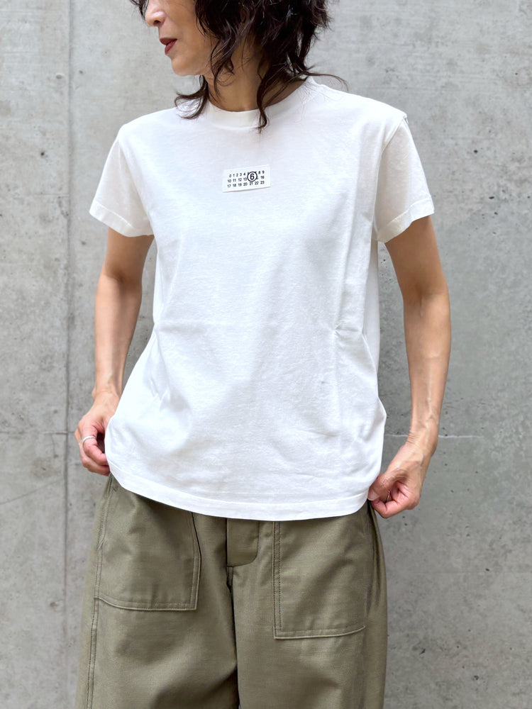 MM⑥ Maison Margiela / Numericコットン Tシャツ(Short) / WHITE / S52GC0327M20258