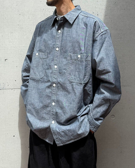DESCENDANT / NORMAN CHAMBRAY LS SHIRT / 252WVDS-SHM02 / INDIGO