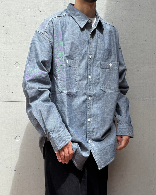 DESCENDANT / NORMAN CHAMBRAY LS SHIRT / 252WVDS-SHM02 / INDIGO