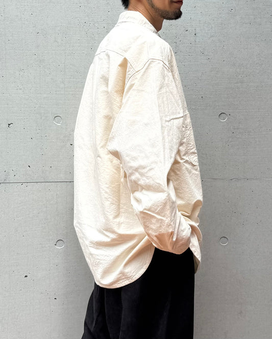DESCENDANT / NORMAN CHAMBRAY LS SHIRT / 252WVDS-SHM02 / OFF WHITE