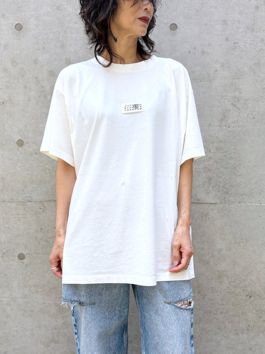 MM⑥ Maison Margiela / ラベル コットン ジャージーTシャツ / WHITE / S52GC0367M20258