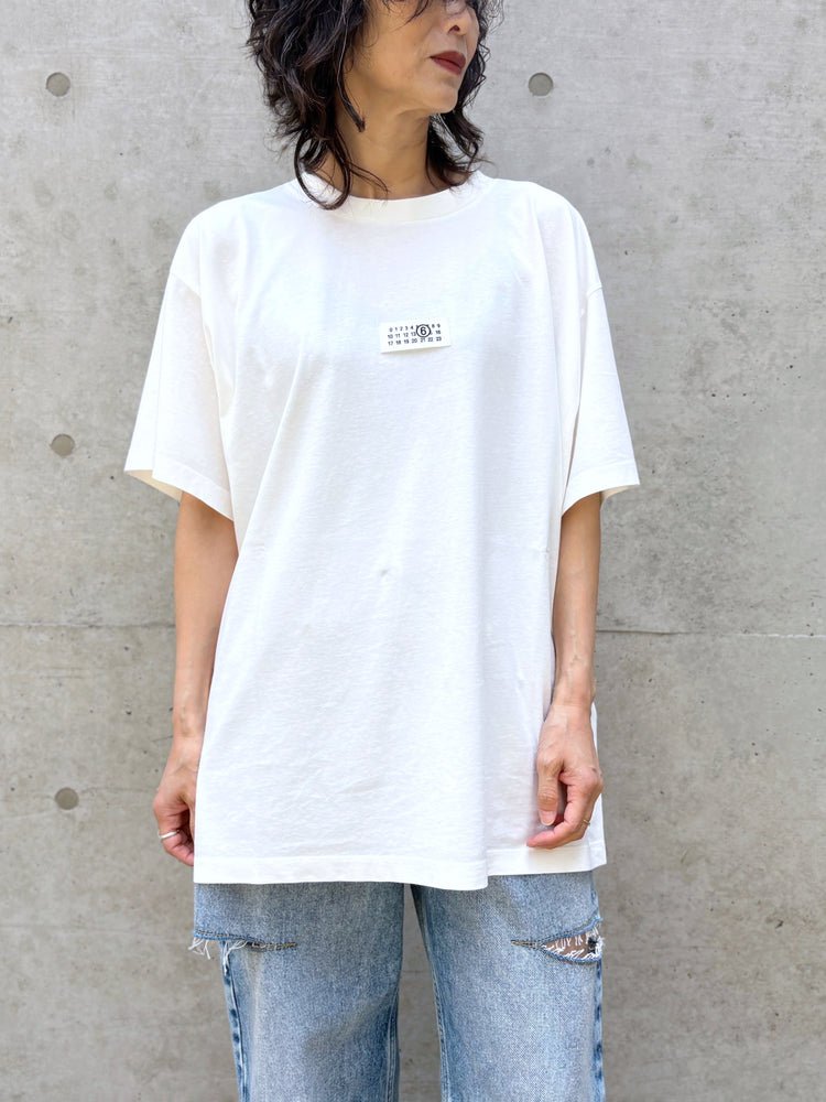 MM⑥ Maison Margiela / ラベル コットン ジャージーTシャツ / WHITE / S52GC0367M20258