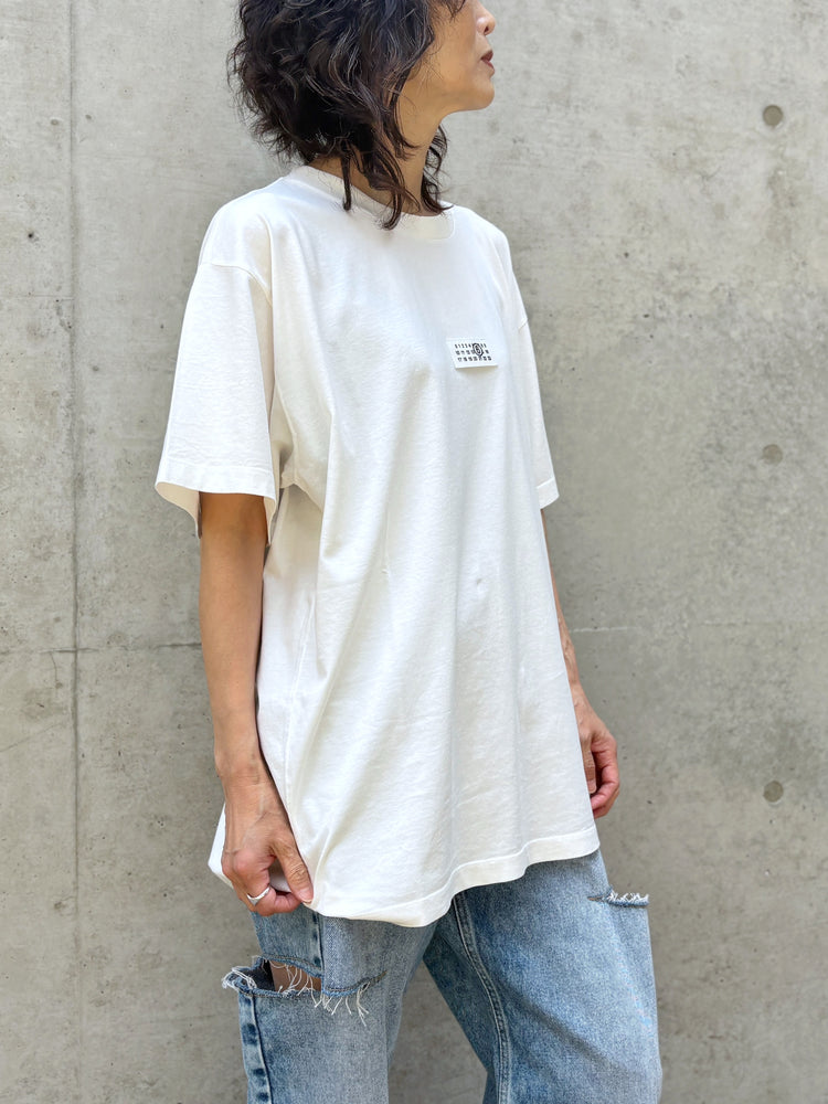MM⑥ Maison Margiela / ラベル コットン ジャージーTシャツ / WHITE / S52GC0367M20258