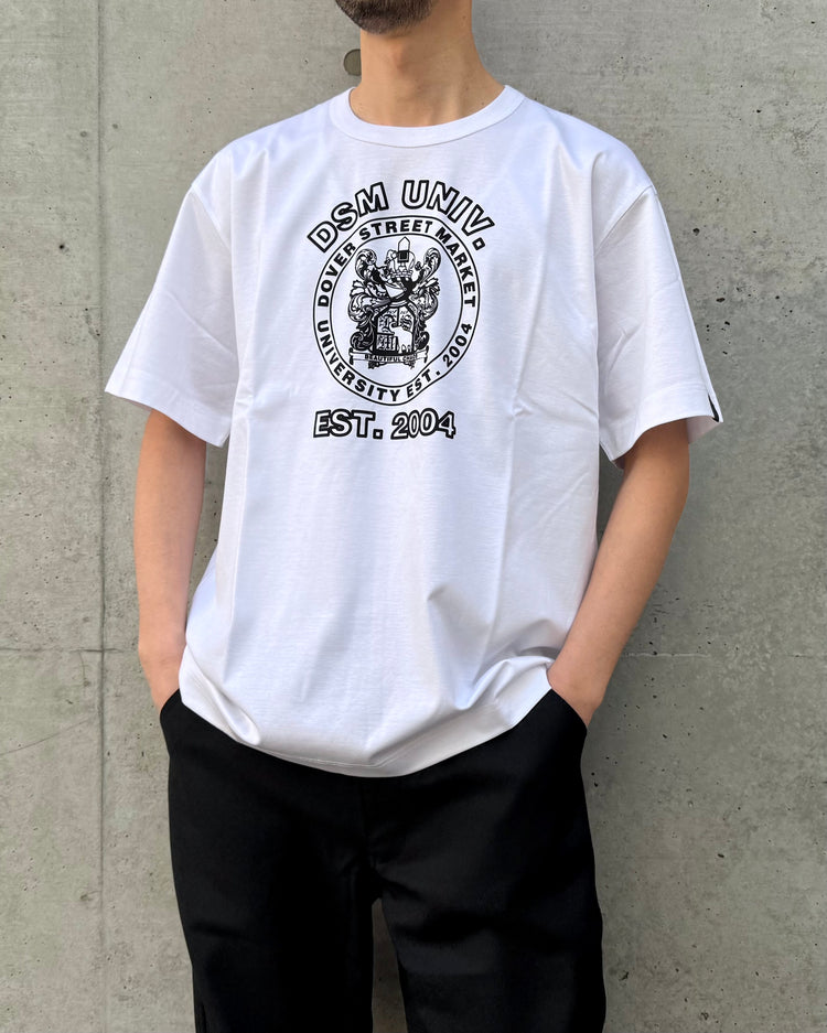 DSM kei ninomiya / DSM University T-Shirt / White / DSM01T004