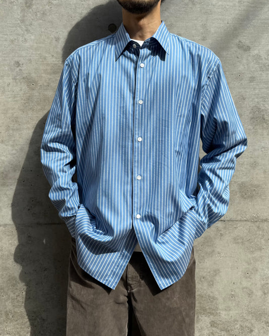 AURALEE / COTTON SILK STRIPE SHIRT / BLUE STRIPE / A25AS01CS