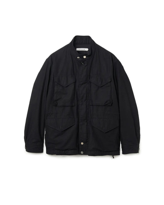 nonnative / TROOPER JACKET COTTON BACKSATIN PIGMENT DYE WITH WINDSTOPPER® / BLACK / NN-J4714