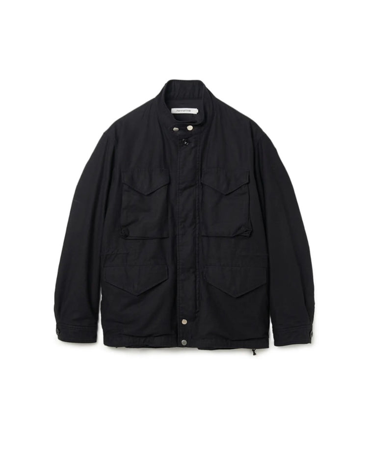 nonnative / TROOPER JACKET COTTON BACKSATIN PIGMENT DYE WITH WINDSTOPPER® / BLACK / NN-J4714