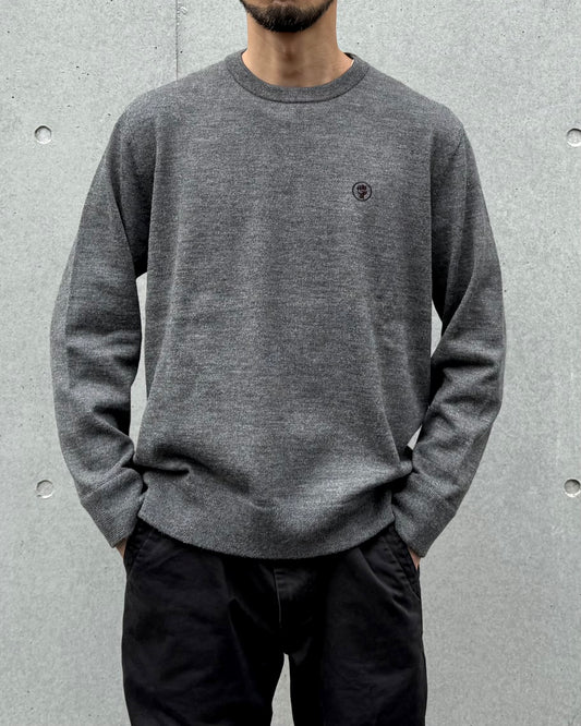 The Inoue Brothers… / Crew Neck Sweater Logo Embroidery / Grey