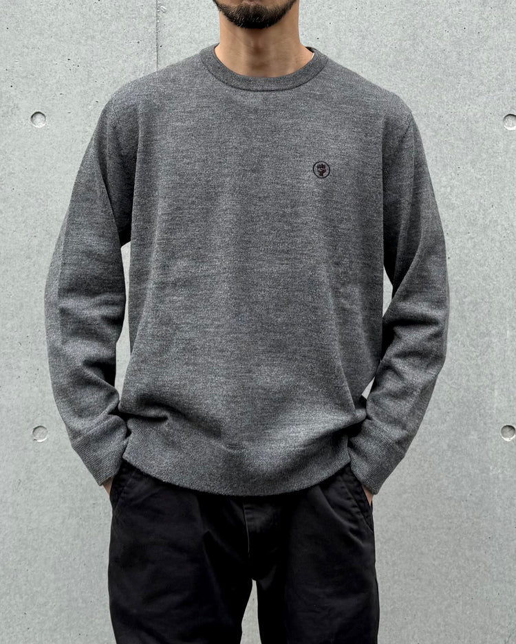 The Inoue Brothers… / Crew Neck Sweater Logo Embroidery / Grey