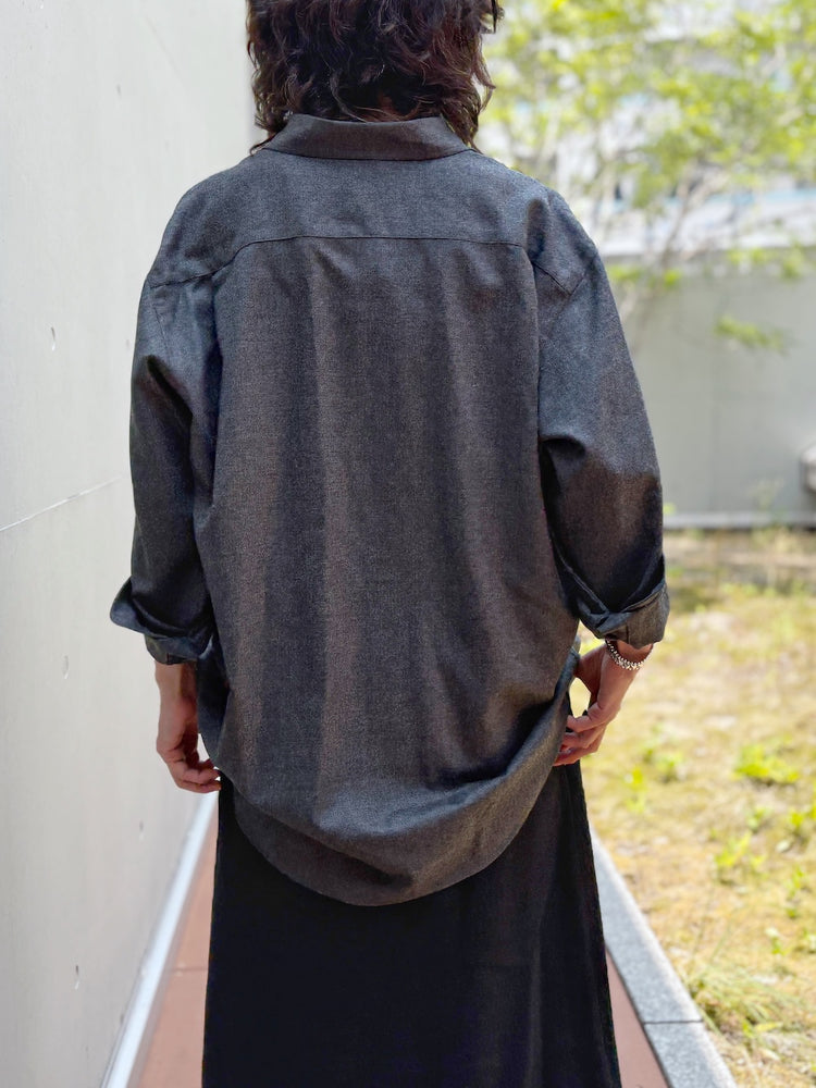 AURALEE / SUPER LIGHT WOOL SHIRT / T.CHARCOAL / A26AS04OS