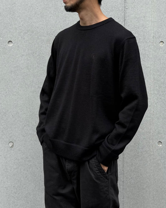 The Inoue Brothers… / Crew Neck Sweater Logo Embroidery / Black