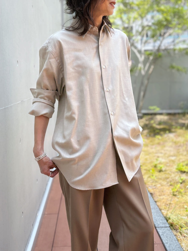 AURALEE / SUPER LIGHT WOOL SHIRT / T.BEIGE / A26AS04OS