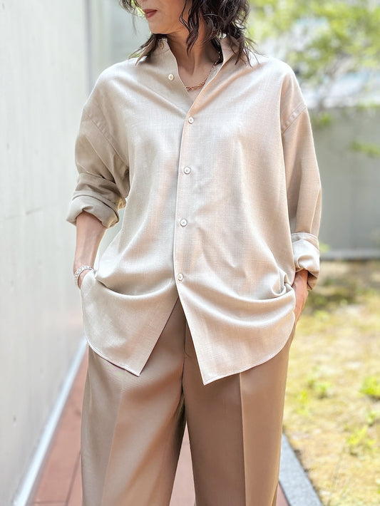 AURALEE / SUPER LIGHT WOOL SHIRT / T.BEIGE / A26AS04OS