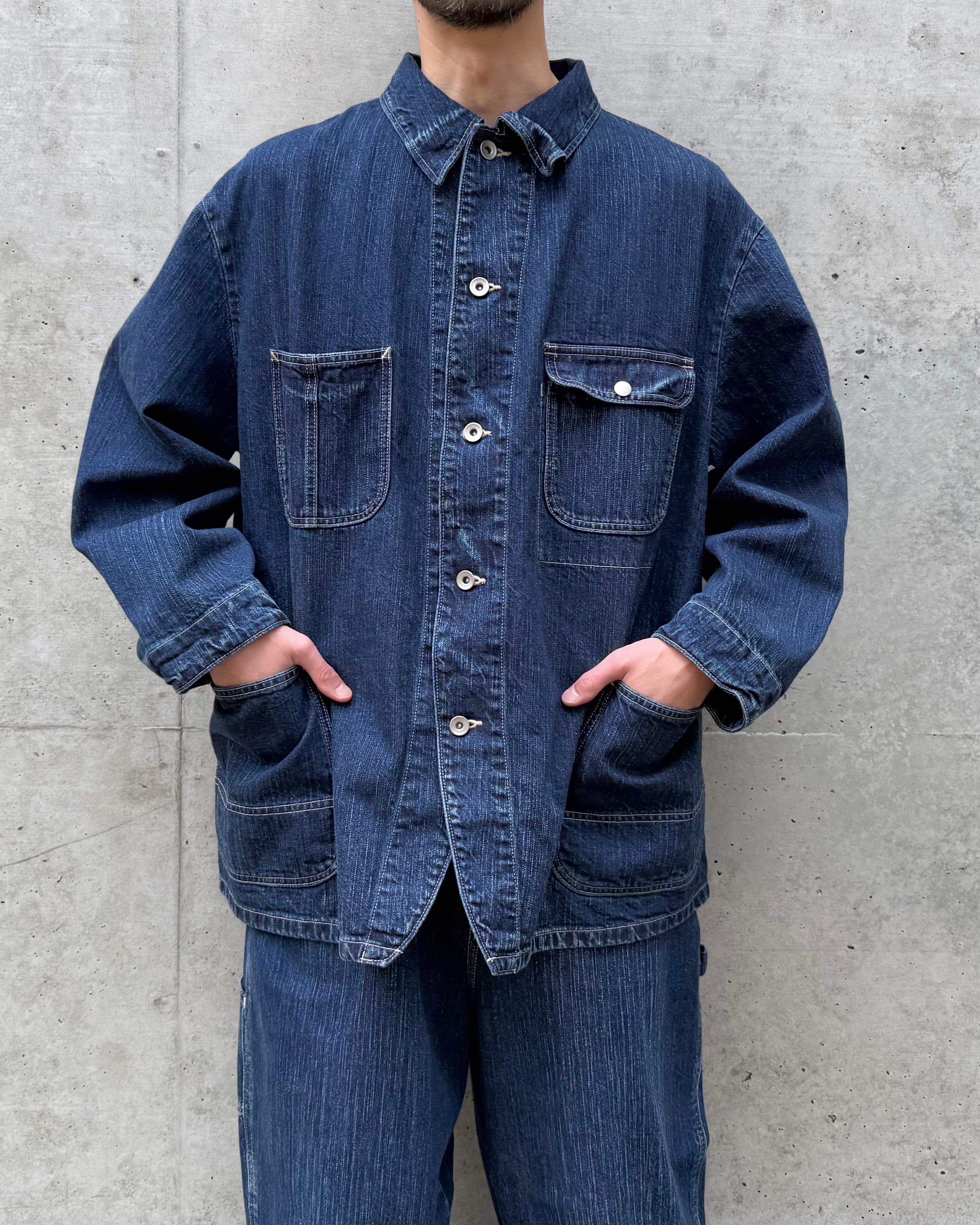 PORTER CLASSIC / STEINBECK DENIM COVERALLS / NAVY / PC-005-2142
