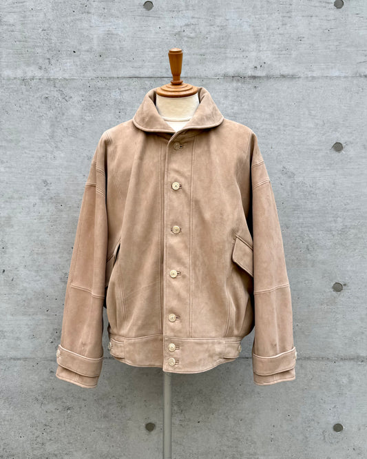 AURALEE / SILKY GRAIN SUEDE BLOUSON / TAUPE / A26SB01SG