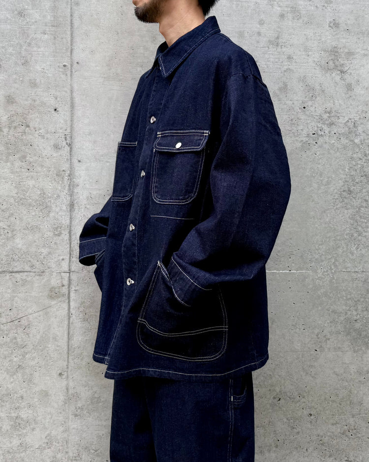 PORTER CLASSIC / STEINBECK DENIM COVERALLS / DARK NAVY / PC-005-3833