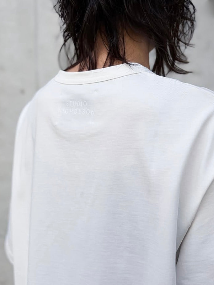 STUDIO NICHOLSON / LEE SHORT SLEEVE T-SHIRT / OPTIC WHITE / SNW1617