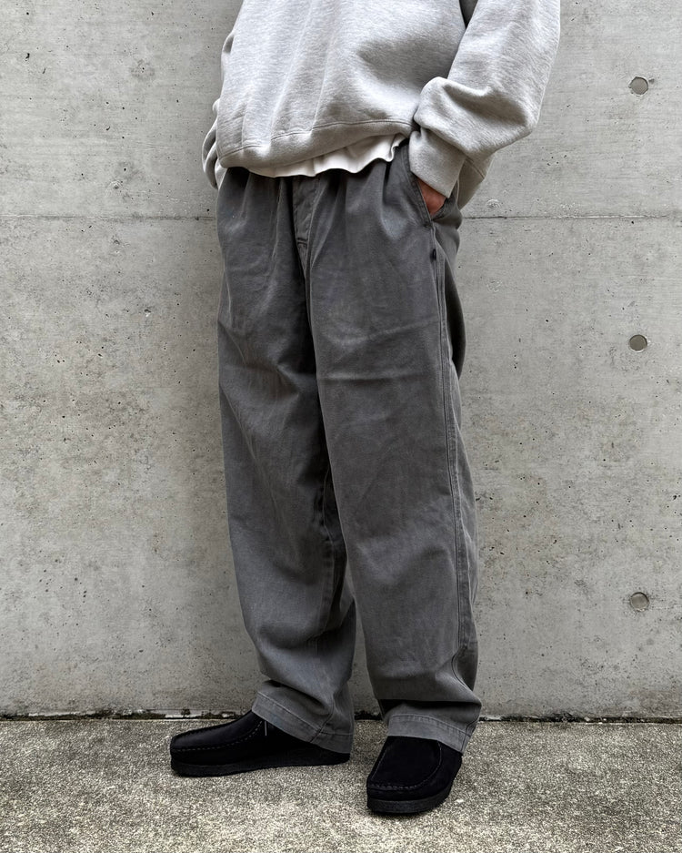 DESCENDANT / SHORE TWILL BEACH TROUSERS PIGMENT DYE / 252TQDS-PTM03 / BLACK