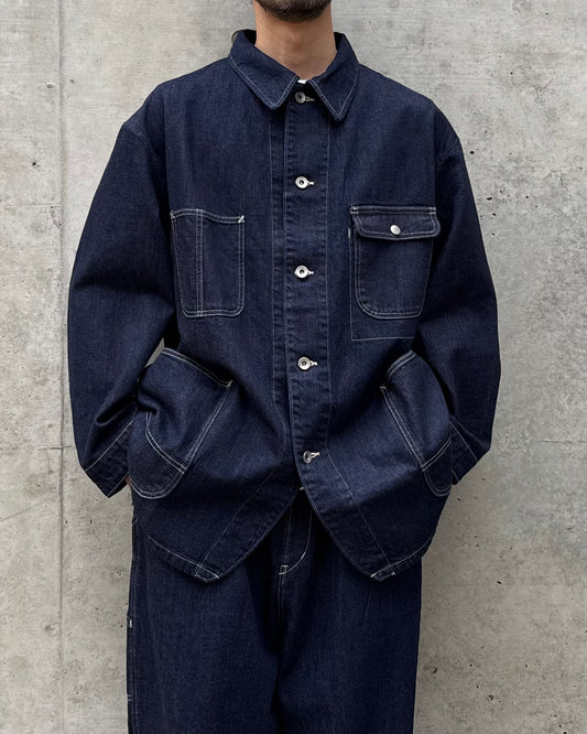 PORTER CLASSIC / STEINBECK DENIM COVERALLS / DARK NAVY / PC-005-3833