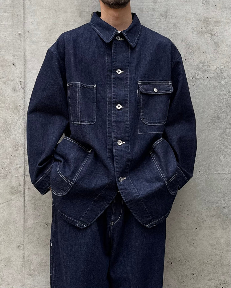 PORTER CLASSIC / STEINBECK DENIM COVERALLS / DARK NAVY / PC-005-3833