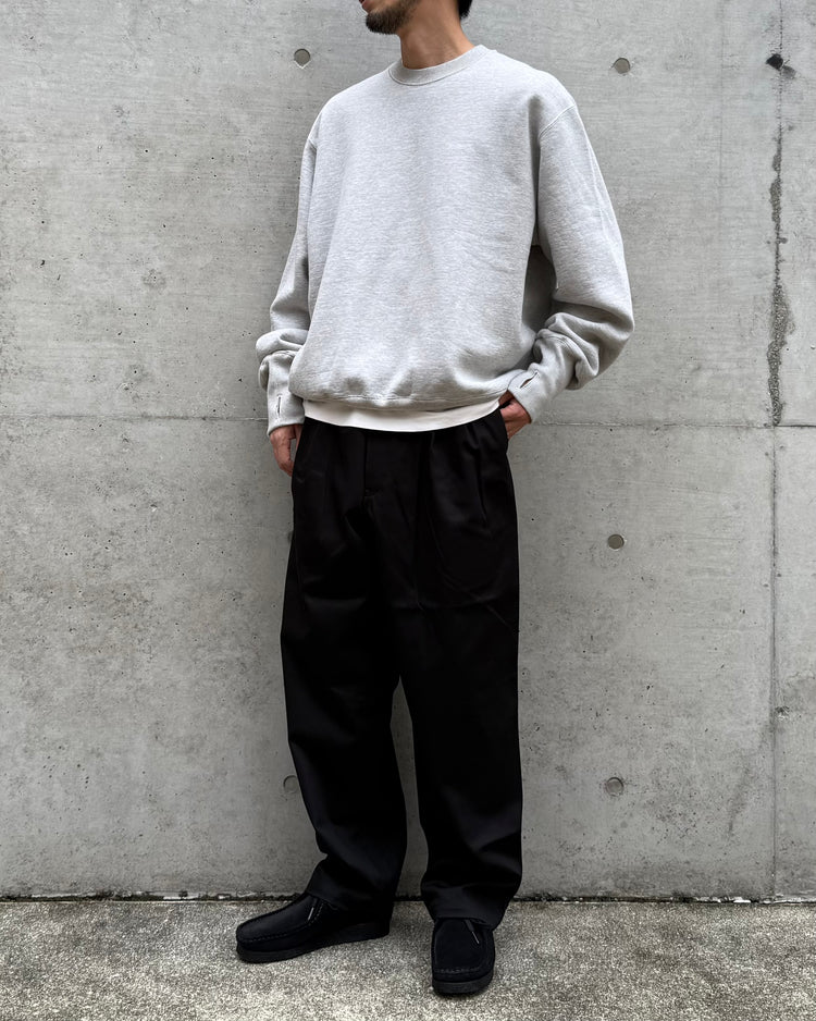 DESCENDANT / DC-3 ORGANIC COTTON TWILL TROUSERS / 252TQDS-PTM01 / BLACK