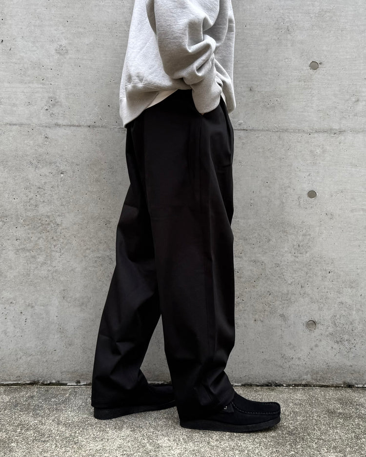 DESCENDANT / DC-3 ORGANIC COTTON TWILL TROUSERS / 252TQDS-PTM01 / BLACK