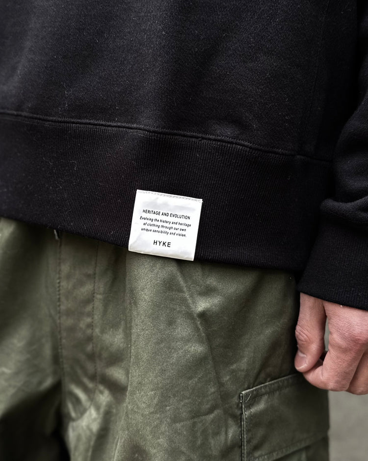 HYKE / SWEAT SHIRT / BLACK / 12415