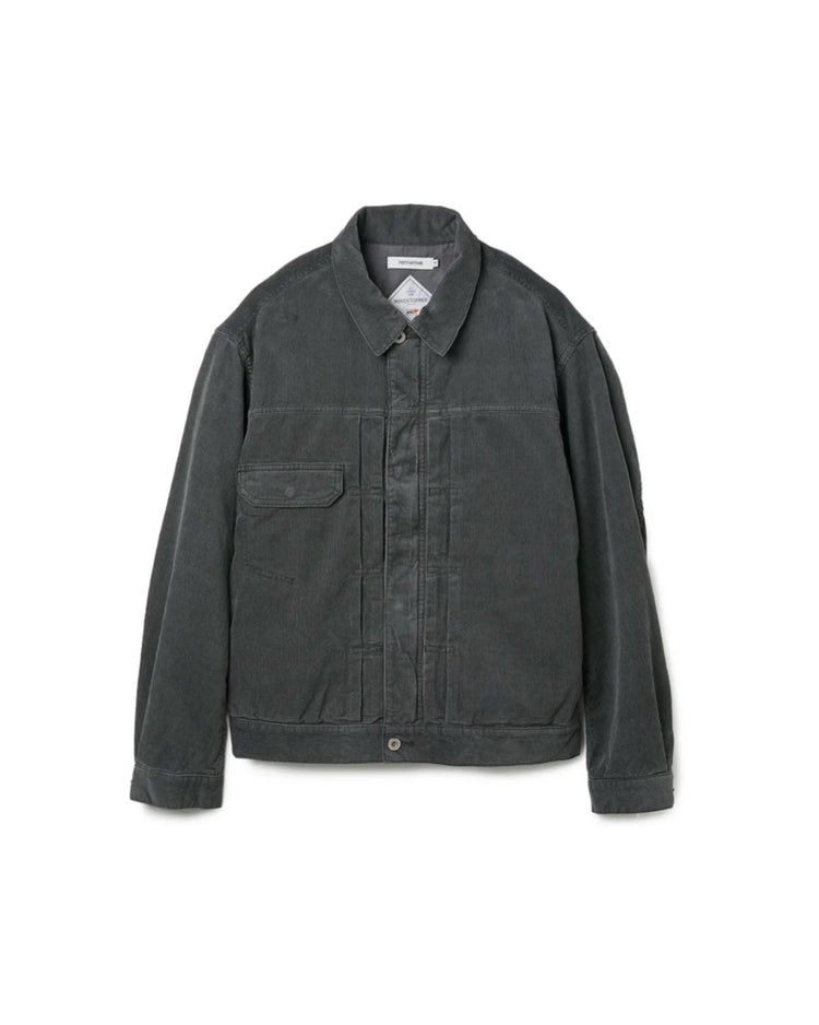 nonnative / TRUCKER BLOUSON COTTON CORD SULFUR DYE WITH WINDSTOPPER® / GRAY / NN-J4703