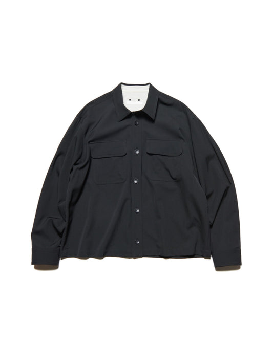 SOPHNET. / WASHER WOOL CPO SHIRT / BLACK / SPNT-252027
