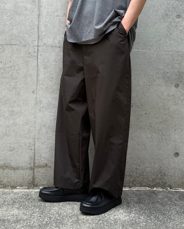 PORTER CLASSIC / POPLIN GENE KELLY PANTS / BROWN /