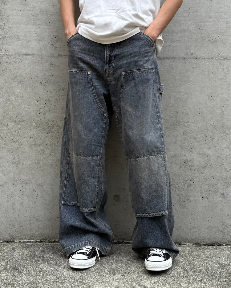 DAIRIKU / Vintage Washed Painter Denim Wide Pants / Indigo / 25AW D15