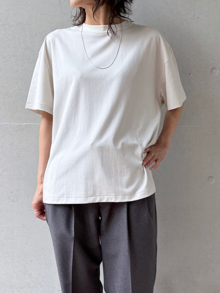 THE SHINZONE / FIBRIL HALF SLEEVE TEE / ECRU / 26SMSCU04