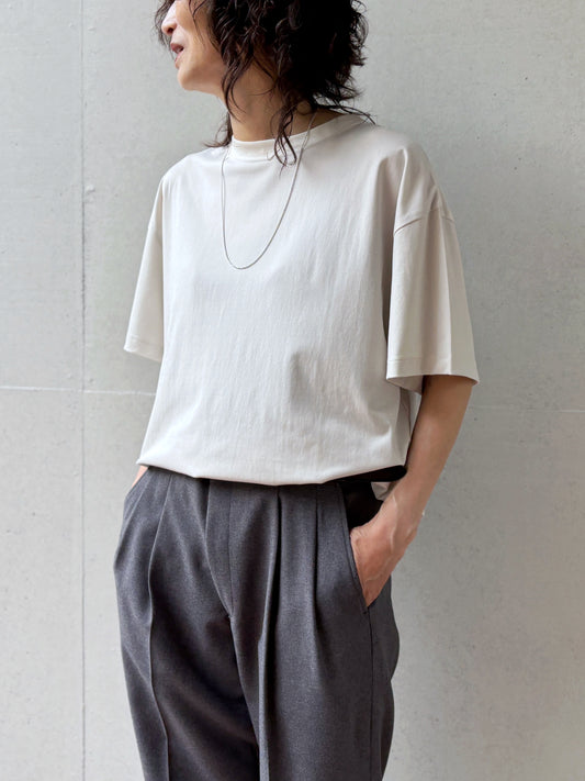 THE SHINZONE / FIBRIL HALF SLEEVE TEE / ECRU / 26SMSCU04