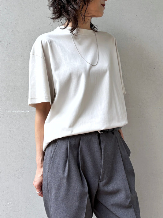 THE SHINZONE / FIBRIL HALF SLEEVE TEE / ECRU / 26SMSCU04