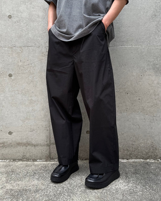PORTER CLASSIC / POPLIN GENE KELLY PANTS / BLACK /