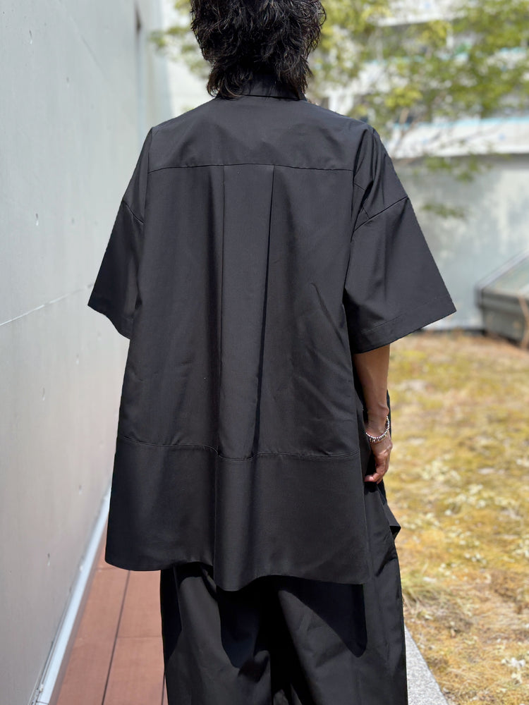 någonstans / tent line shirt / black / 470JA430-0411
