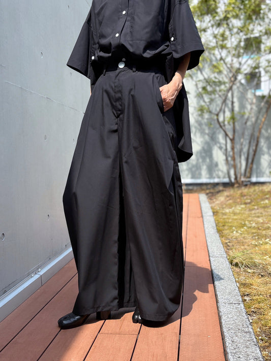 någonstans / cragtex wide pants / Black / 470JA431-0431