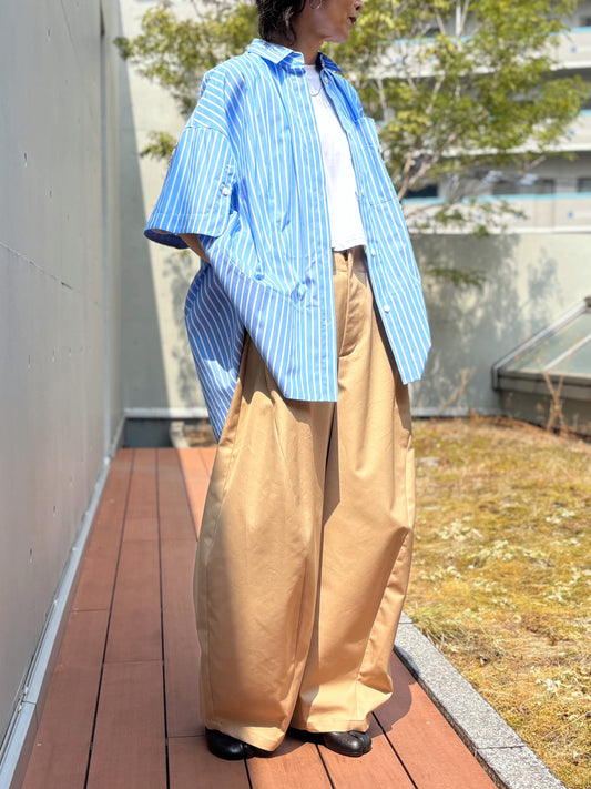 någonstans / tent line shirt / water / 470JA430-0421