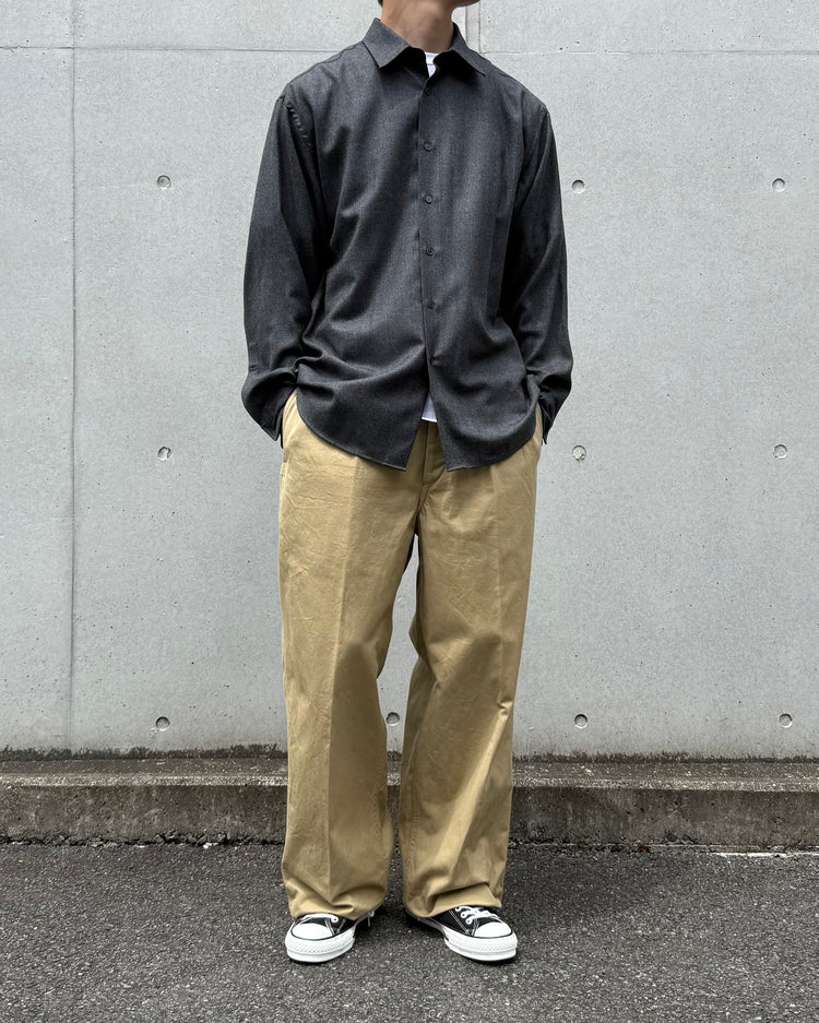 AURALEE / SUPER LIGHT WOOL SHIRT / TOP CHARCOAL / A26AS02OS