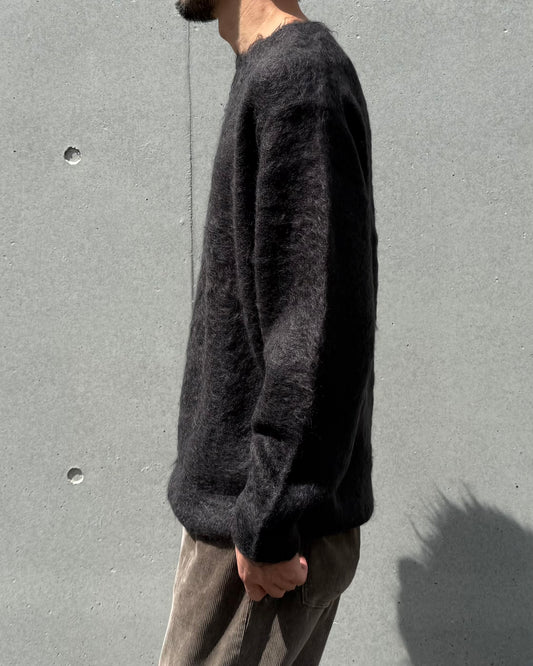 AURALEE / BRUSHED SUPER KID MOHAIR KNIT P/O / BLACK / A25AP02KM