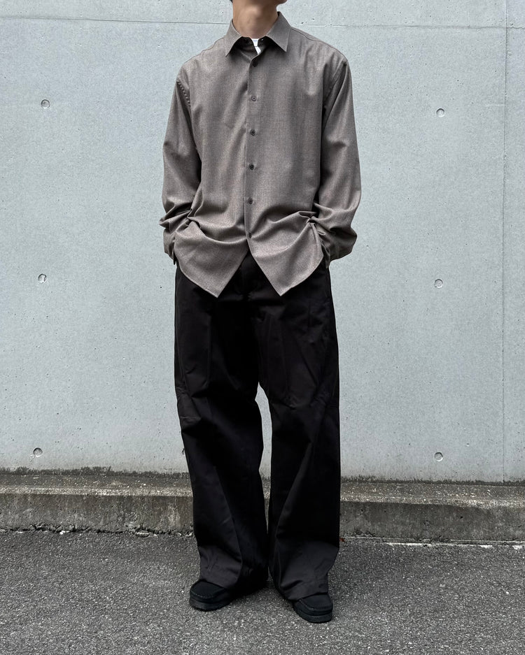 AURALEE / SUPER LIGHT WOOL SHIRT / TOP BROWN / A26AS02OS