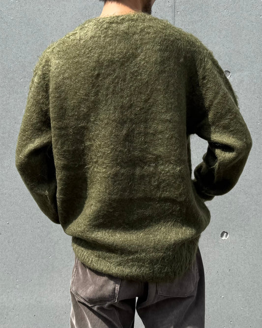 AURALEE / BRUSHED SUPER KID MOHAIR KNIT P/O / OLIVE / A25AP02KM