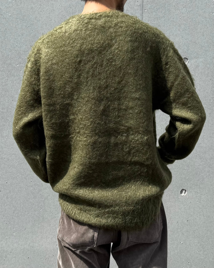 AURALEE / BRUSHED SUPER KID MOHAIR KNIT P/O / OLIVE / A25AP02KM