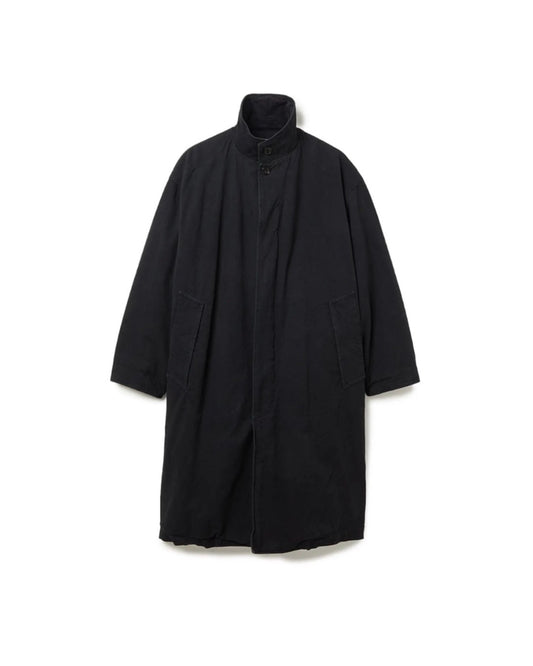 nonnative / WANDERER LONG COAT C/Li CANVAS SULFUR DYE WITH WINDSTOPPER® / BLACK / NN-J4716
