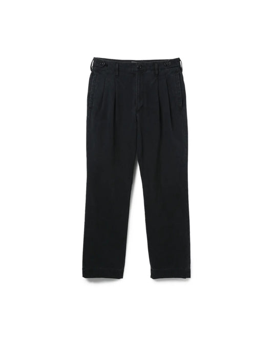 nonnative / OFFICER CHINO TROUSERS C/Li CANVAS SULFUR DYE / BLACK / NN-P4710