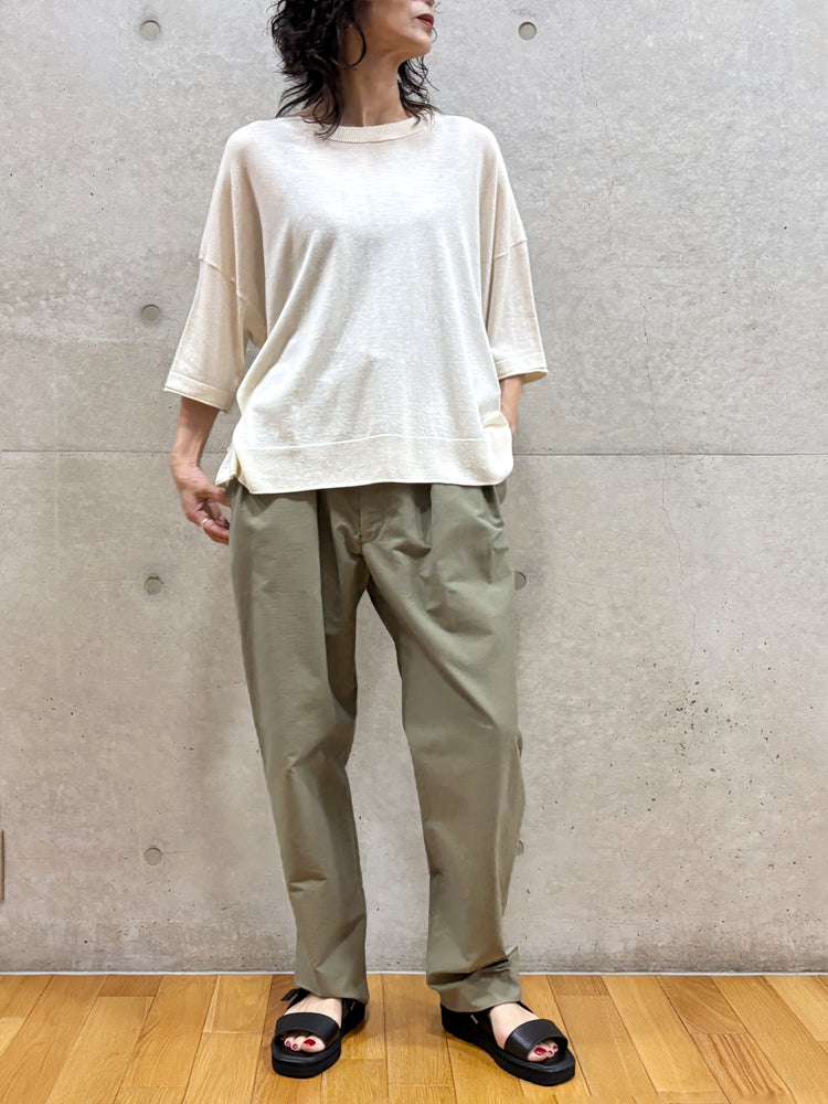 C.T.plage / Original cotton silk oversized pullover / white / CT26118